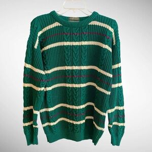 Lord & Taylor Men’s Striped Long-Sleeve Pullover Sweater